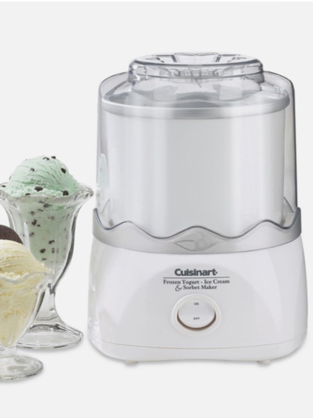 SUMMER 🆕 CUISINART WHITE AUTOMATIC YOGURT-ICE CREAM SORBET MAKER